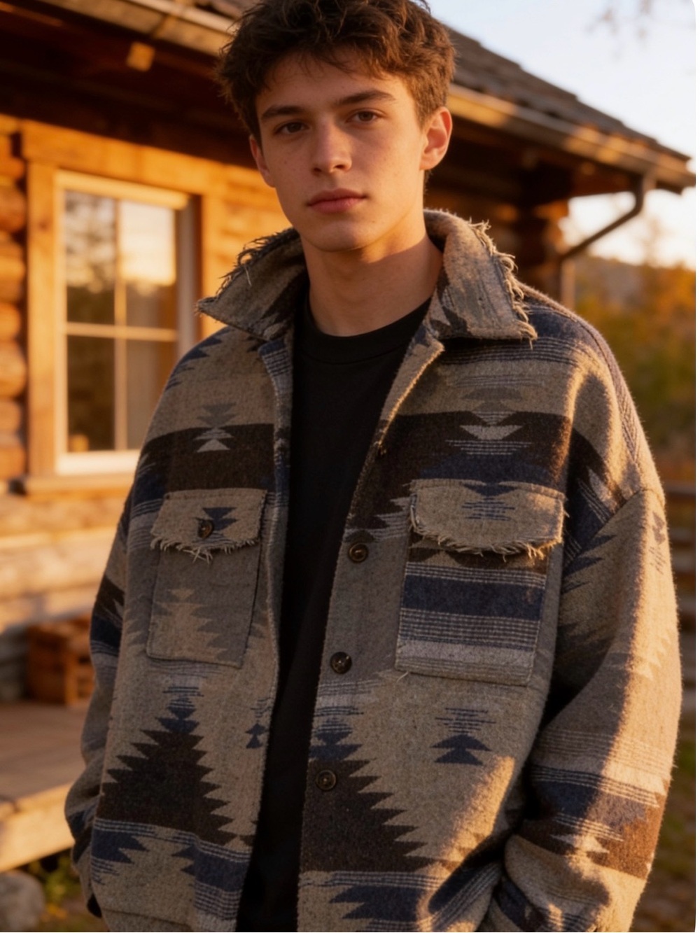 Patterned Gray Jacket